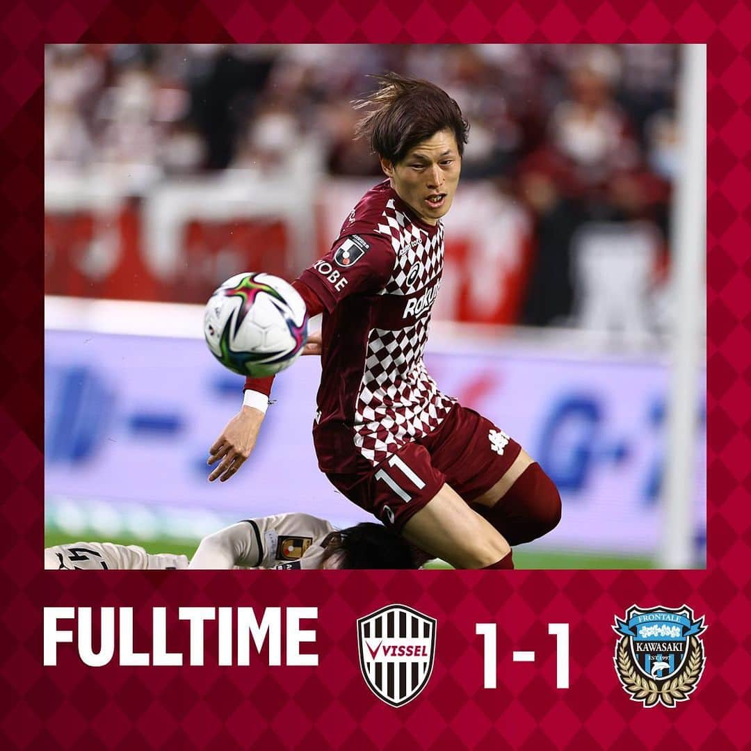 ヴィッセル神戸さんのインスタグラム写真 - (ヴィッセル神戸Instagram)「[FULLTIME]   VISSEL KOBE 1-1 KAWASAKI FRONTALE  0-1 LEANDRO DAMIAO(72') 1-1 RYUHO KIKUCHI(90'+10)  #vissel #visselkobe #ヴィッセル神戸 #WeAreKobe #神戸 #kobe #一致団結 #JLeague #jリーグ #KobeForeverForward #DAZN」3月17日 21時07分 - visselkobe