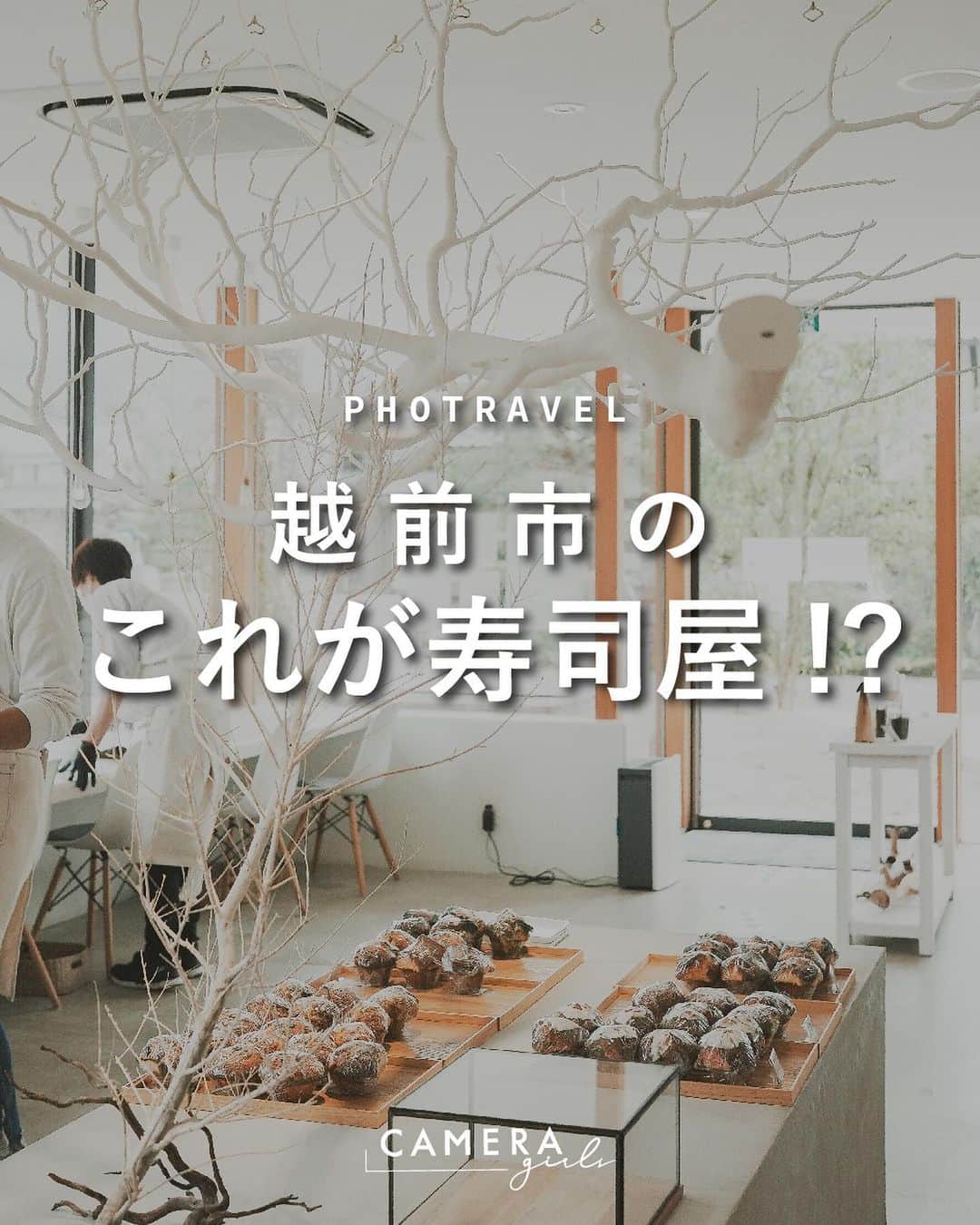 東京カメラガールズさんのインスタグラム写真 - (東京カメラガールズInstagram)「こんなお寿司屋さん見たことない！ 　 福井県越前市にある、お寿司屋さん大江戸が出した新店舗「O-edo＋」。 　 お寿司屋さんとは思えない海外のカフェのような店内では、アクセサリー雑貨や、種類豊富な美味しいマフィン、コーヒーなどドリンクのテイクアウトも☕️ 　 でもやっぱりお寿司屋さんなんです！ランチメニューには、見た目が可愛いお寿司プレートをいただけます😍 これは新しいなぁ... そんな風に思った映えスポットでした😊✨  . . . Attention✨ ※旅をする際はどうか新型コロナウイルス対策を。 ※撮影する際はマナーを大切に。 ※写真撮影時は一時的にマスクを外していますが、常に健康管理や感染対策は万全に、ガイドラインに従ってイベントを開催しています。 . . . #福井観光#福井#越前市#福井県#越前市#旅が好きな人と繋がりたい #旅好き女子 #旅好きと繋がりたい #カメラ女子#ファインダー越しの私の世界 #旅行記 #カメラ旅#北陸旅行」3月18日 11時21分 - tokyocameragirls