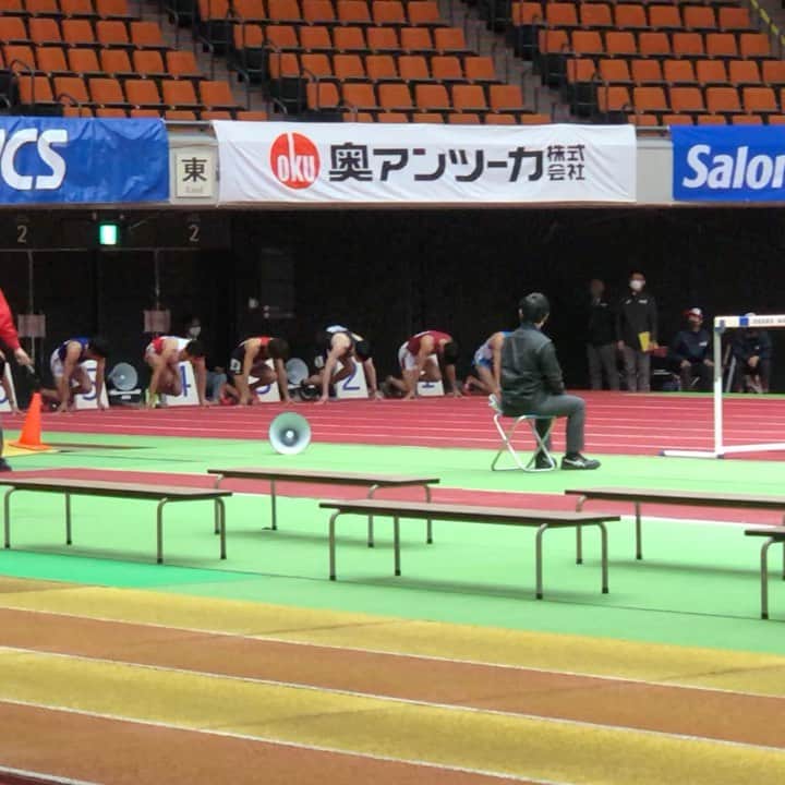 高山峻野のインスタグラム：「【日本室内選手権】 0.093のリアクションタイムを 叩き出し、フライング失格  #60mh」