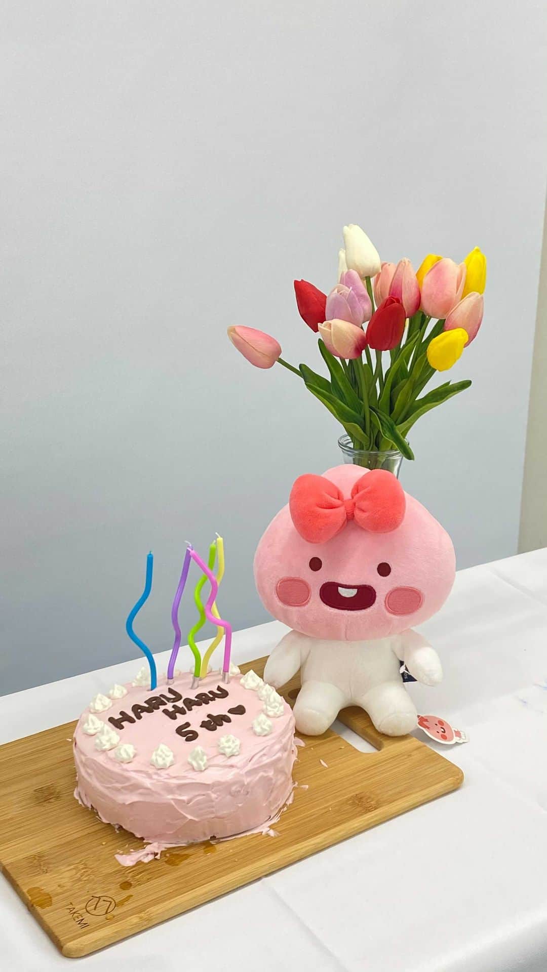 のインスタグラム：「ハルハル5周年記念のライブ配信です♡  うねうねロウソクも作ってるよ🤍  ハルハル編集部のゆるゆる配信なので優しい目で見てね🐶💞」