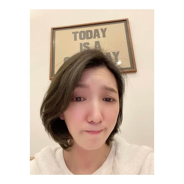 瀬奈じゅんさんのインスタグラム写真 - (瀬奈じゅんInstagram)「﻿ ﻿ 飛び込みで入った美容院で「赤みを抑えたいのでアッシュ系でお願いします」とお伝えしたら……﻿ ﻿ ﻿ ﻿ ただの緑になったよ。﻿ ﻿ ﻿ ﻿ 何だか初めて毛染めした「大学デビューしたかったのに失敗した高校卒業後の浮かれた春」の気分だよ。﻿ でも直しに行く時間ないからこのままだよ。﻿ 暫く、ただの緑を楽しむよ。﻿ ﻿ ﻿ #毛染め　﻿ #アッシュ系　﻿ #アッシュすぎる系　﻿ #皆様には　﻿ #どんなに忙しくても　﻿ #行きつけの美容院に行く事を﻿ #おすすめするよ笑　﻿ #瀬奈じゅん」3月19日 22時01分 - junsena_official