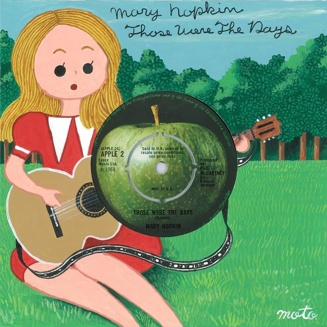 本秀康さんのインスタグラム写真 - (本秀康Instagram)「Mary Hopkin「Those Were The Days」 J&M RECORDS展、本日無事スタートしました！そしてこのカスタム・スリーヴは大好きすぎて何回描いたかわからないメリー・ホプキンです。 #customrecordsleeves  #record #vinyl #jandmrecords #beams #maryhopkin #本秀康 #キングジョー」3月19日 23時23分 - hideyasu_moto