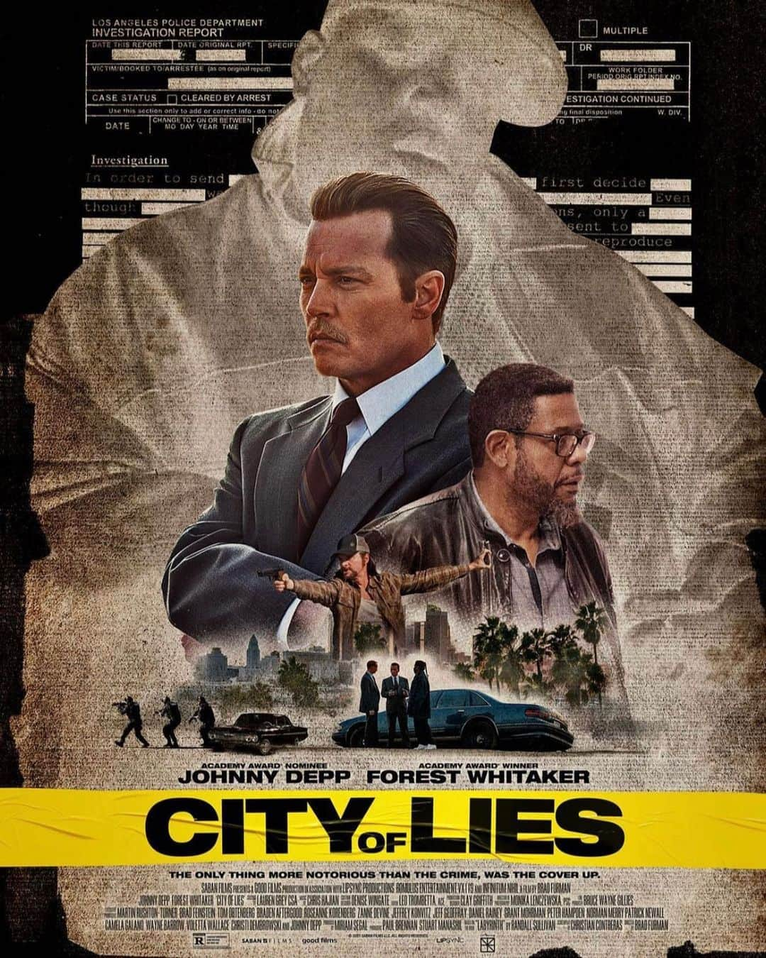 ジョニー・デップのインスタグラム：「Thank you to Voletta Wallace and the Poole family for allowing Brad, Forest, myself and the crew to tell this timely and important story.  Truth is a rare bird. All the more reason to search for it.  ‘City of Lies’ in US theatres today. VOD on April 9th. More territories to be added soon. - @thenotoriousbig @volettawallace @bradfurman @forestwhitaker @saban_films @infinitumnihil_ @kpoole12 @randallsullivan4 @jess_fuerst @sunstrokehouse #cityoflies」