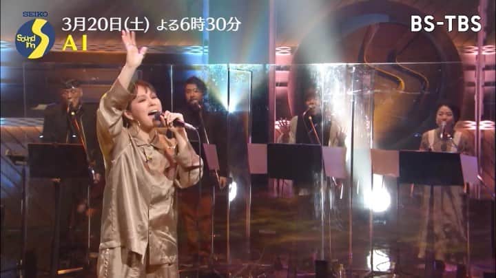AIのインスタグラム：「with great musicians, singers and producers💐  みんな〜‼️最高の音楽家の方々と最高の音楽を奏でられたので絶対見てね😄🙌🏼✅✅✅  最高のアーティスト・サウンドメーカー・ミュージシャンが一堂に会し、「時を超えた、ここでしか聴くことの出来ないサウンド」をお届け。  BS TBS #SoundInnS 本日3/20(土)18:30-19:00放送⚡️  @soundinns」