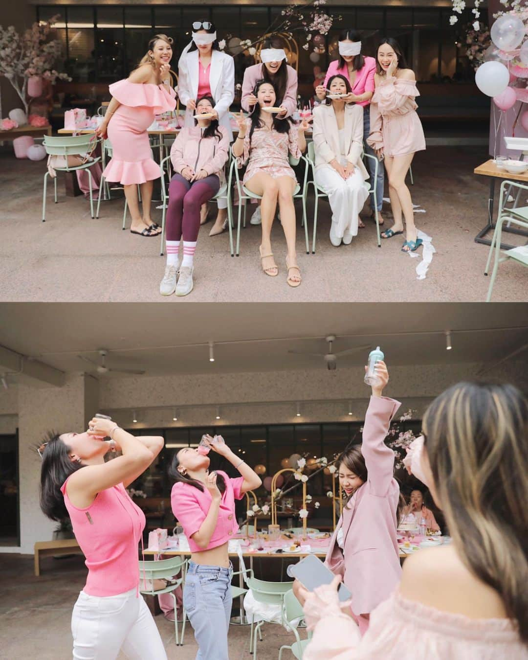 ヴァネッサみどりさんのインスタグラム写真 - (ヴァネッサみどりInstagram)「#MidorisBabyShower 🌸 All Smiles & Double Chin 🤣🤣 Thank you girls for making me and my baby girl feel so incredibly loved 🥲💕 All so beautiful inside and out with an amazing positive energy.. 🪄  thank you girls for being a blessing in my life ✨🌸  . PS: the game time was the best 😂😂😂👉🏽 Thank u @limaymeow for planning the games 🥺😂💕 心も外も本当に美しいお友達たちに囲まれて、 また深い愛と友情をかんじました🥲✨ これから産まれてくるベビちゃんも たくさん愛を感じられたと思います🥲💕💕 こんな素晴らしい子達を引き寄せてくれた、 宇宙さんに感謝✨🥰ありがとう☪️」3月20日 18時01分 - midoritakechi