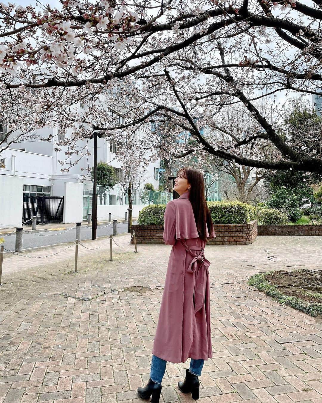 水越愛華さんのインスタグラム写真 - (水越愛華Instagram)「sakura🌸  #sakura#ふく#ootd #rienda#pr」3月20日 18時24分 - iamemika21