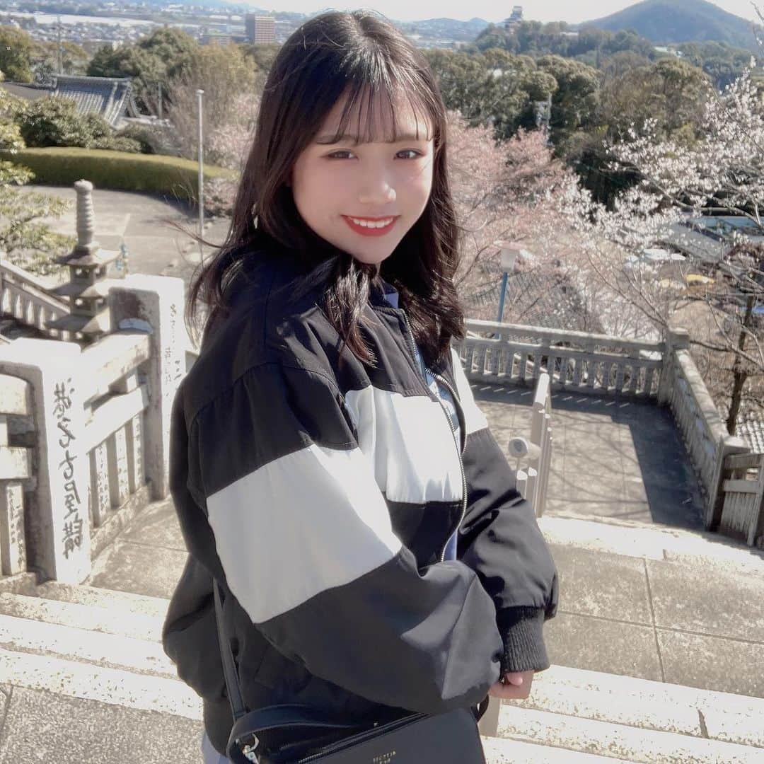 橘杏佳のインスタグラム：「さくら ほぼわたし📸🌸  #さくら #高校生 #名古屋 #大須 #花粉症 #cute #coordinate #spring #insutagood #photography #雰囲気好きな人いいね #いいねしてね #followｍe」