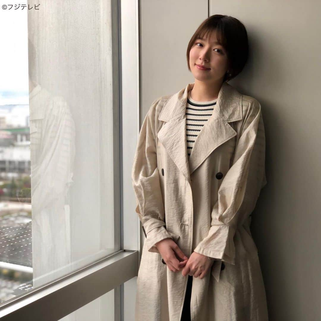 フジテレビ「めざましテレビ」さんのインスタグラム写真 - (フジテレビ「めざましテレビ」Instagram)「3月22日（月）  ファッション雑誌CanCamとコラボした お天気コーナー「きょう何着て行く？」 阿部華也子の毎日のコーデを紹介♪  【きょうのコーデ】 コート→#MERCURYDUO 2万6400円 ニット→#31Sonsdemode 6490円 スカート→#mite<stylist saori tanabe×mite> 7900円 靴→#マミアン 9240円 イヤリング→#アビステ 2100円  【コーデのポイント】 カジュアルなボーダーをコンパクトニットで取り入れて どこかレディな印象に💃 ネイビーのロングスカートを合わせると 上品爽やかなマリンスタイルが完成します⚓︎🚢 ライトグリーンのパンプスで 華やかさと春気分もトッピング🧚🏻🌸  #めざましテレビ #きょう何着て行く？ #阿部華也子 #今日のコーデ#コーデ#CanCam #今日のファッション#ootd #きょう何着て行く？は月〜金朝6時22分ごろ放送📺 #スタイリストたなべさおり」3月22日 19時45分 - mezamashi.tv