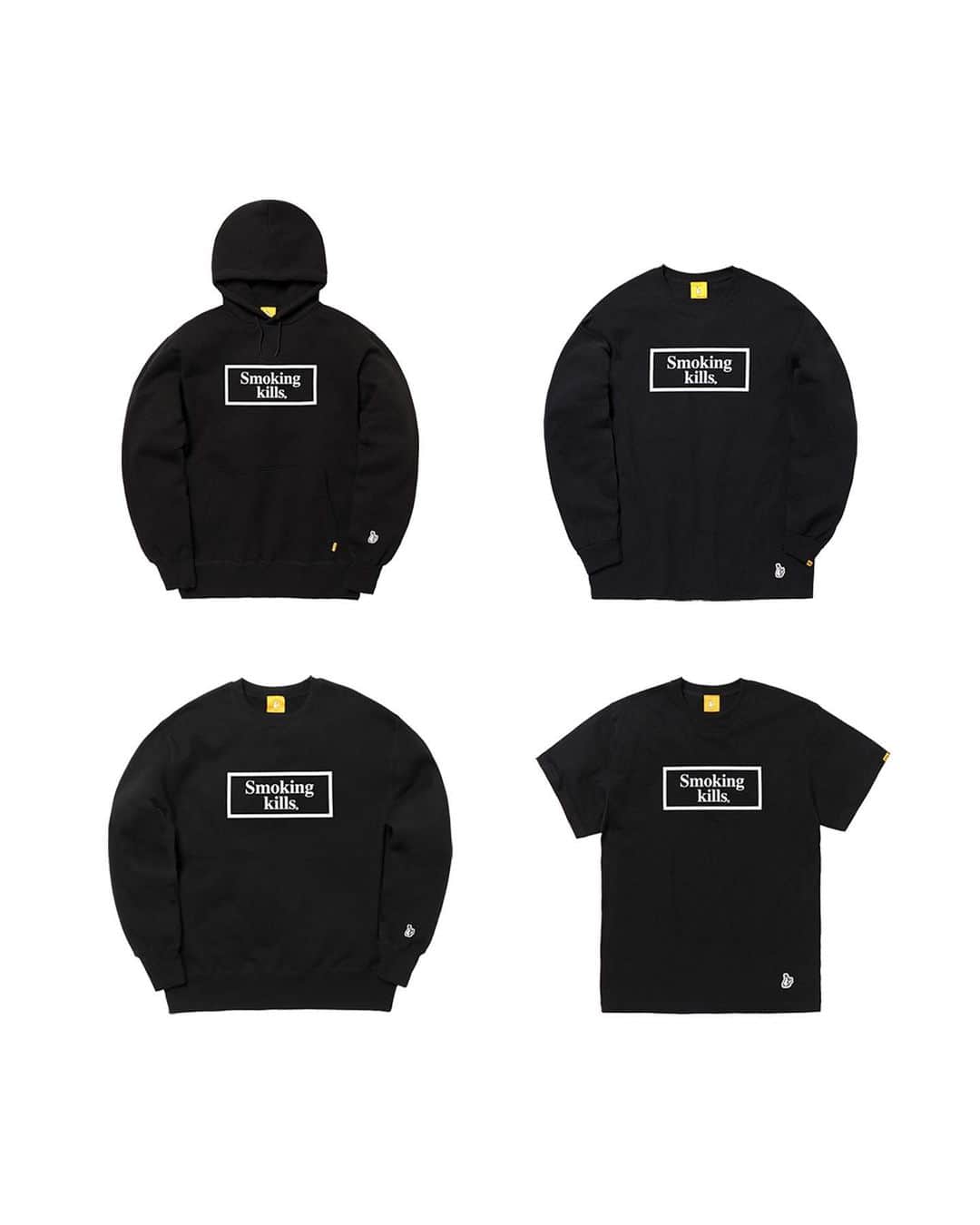 のインスタグラム：「New arrival.  “Smokingkills®”Packs. “たばこはあなたの健康を損なうおそれがありますので吸いすぎに注意しましょう”  3年振りにSmokingkills®BOX LOGOの新タグシリーズが発売しました。  “Did you know?Smoking is good for the environment because it kills human being”  We ship world wide.  #FR2#fxxkingrabbits#頭狂色情兎 #smokingkills#smokingkills®#禁煙推奨」