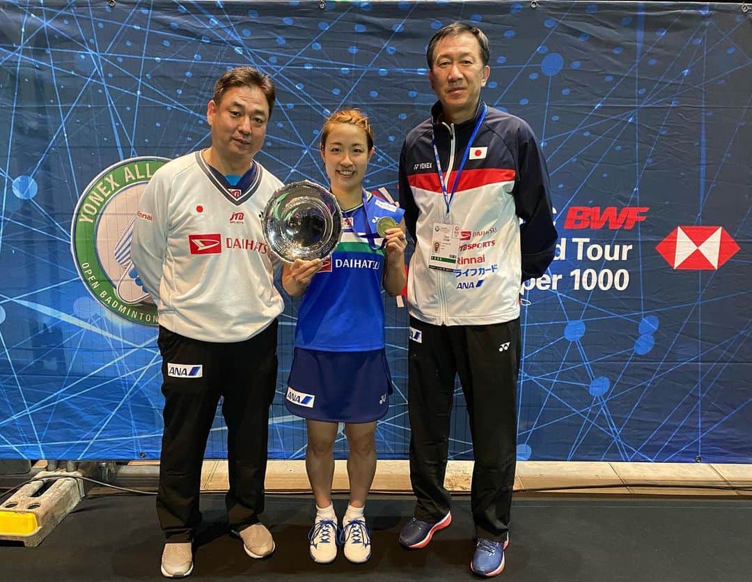 奥原希望さんのインスタグラム写真 - (奥原希望Instagram)「. . All England Champion in 2021🏆 . .  #yae2021 #badminton #バドミントン  #nozomiokuhara #okuharanozomi #奥原希望  #taiyoholdings #太陽ホールディングス  #mizunobadminton #ミズノ  #ajinomoto #味の素 #teamvisa #hokto #badmintonphoto」3月22日 20時28分 - okuharanozomi