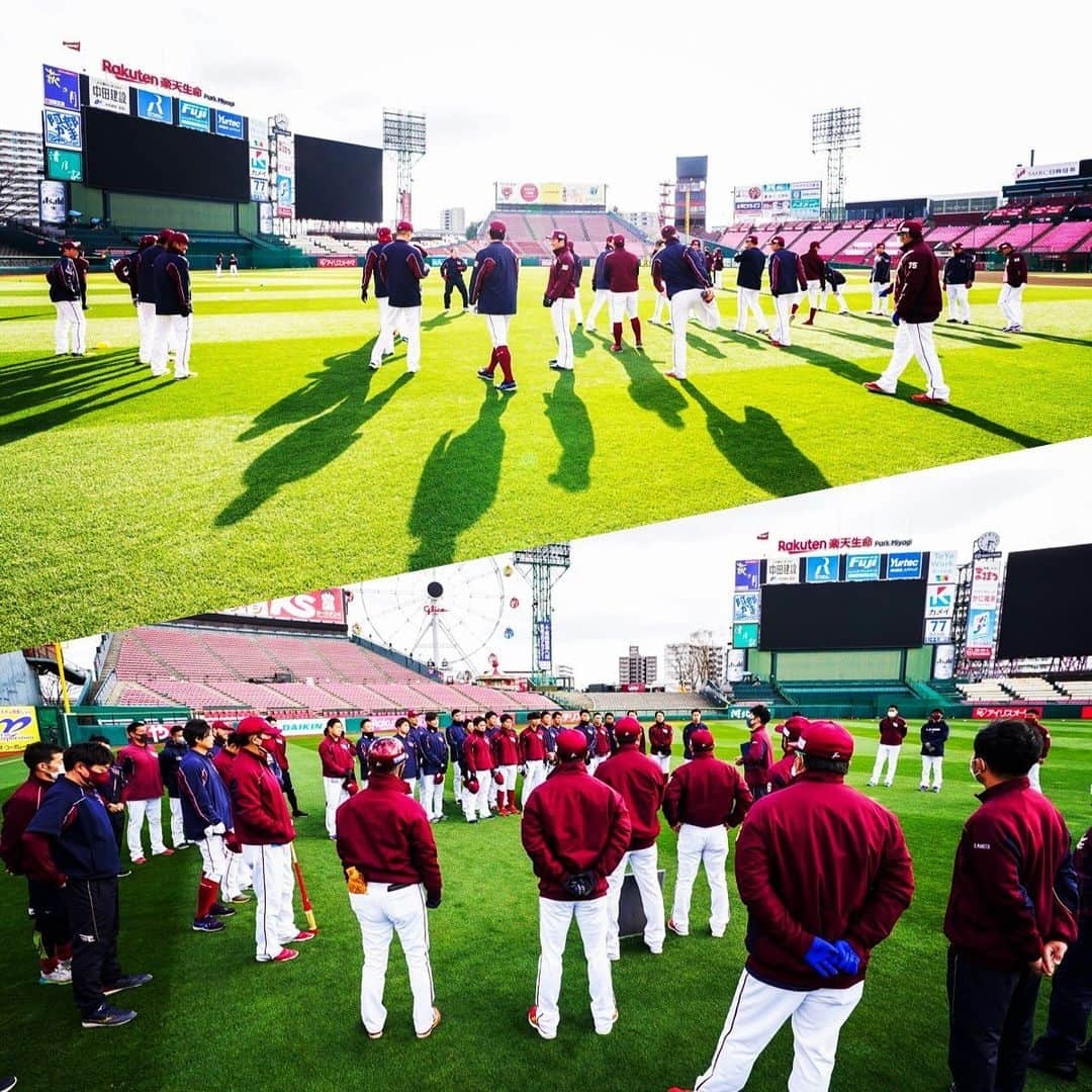 東北楽天ゴールデンイーグルスさんのインスタグラム写真 - (東北楽天ゴールデンイーグルスInstagram)「⚾️ HOMEに戻ってきました‼️👍🏼 #rakuteneagles #一魂 #日本一の東北へ #写真もバイバーで」3月23日 19時38分 - rakuten_eagles