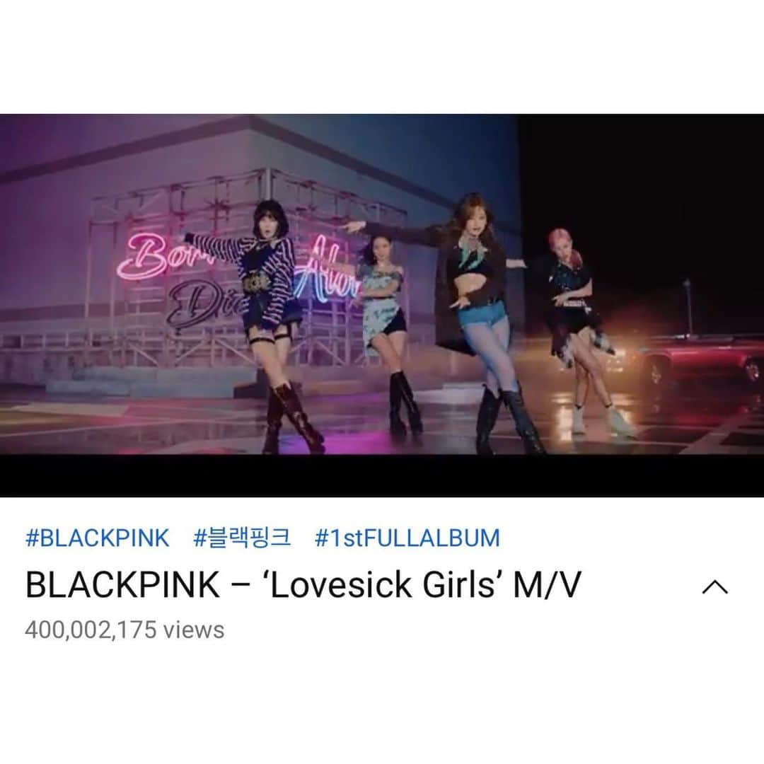 BLACKPINKさんのインスタグラム写真 - (BLACKPINKInstagram)「#BLACKPINK #블랙핑크 #LovesickGirls #MV #400MILLION #YOUTUBE #YG」4月19日 12時06分 - blackpinkofficial