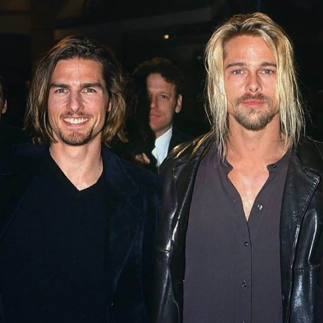 STYLE4GUYSのインスタグラム：「Messy medium length hairstyle! #tomcruise or #bradpitt ? Tag someone who would look good with this hairstyle! Be sure Follow & Tag us on your photos @Style4Guys / @MenStreetPost For your chance to be feature HERE!」