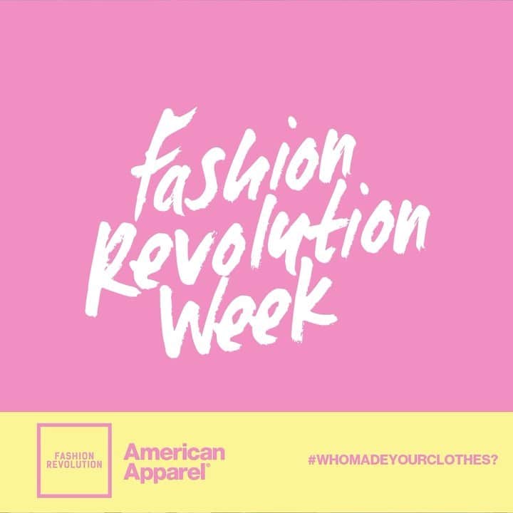 American Apparelのインスタグラム：「We’re committed to using our platform to propel positive change in the apparel industry, wherever and however possible.  That’s why we’re raising our voice during this year’s Fashion Revolution Week - supporting this monumental movement by giving visibility and a voice and visibility to those behind all of your American Apparel favorites.  #AmericanApparel #WhoMadeYourClothes #IMadeYourClothes #MakingApparelBetter #GenuineResponsibility #FashionBasics #AmericanApparelUSA #americanapparelRetail #AmericanApparel」