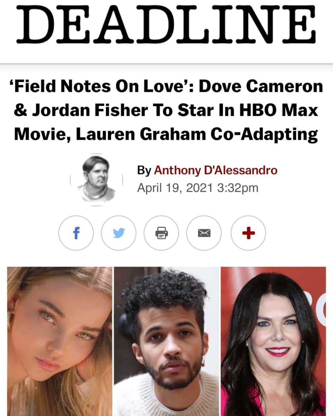 ダヴ・キャメロンさんのインスタグラム写真 - (ダヴ・キャメロンInstagram)「. @jordanfisher @hbomax」4月20日 9時28分 - dovecameron