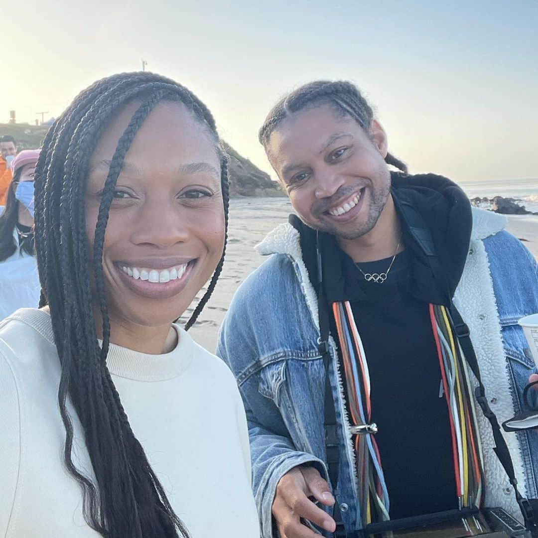アリソン・フェリックスのインスタグラム：「brother💙」