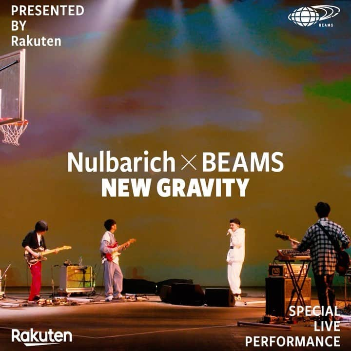 Nulbarichのインスタグラム：「【Rakuten Nulbarich × BEAMS 『NEW GRAVITY』 Special Live Performance】 配信日程： 2021年4月21日(水)〜5月20日(木)23:59  日本国内におけるNBA放映・配信パートナーでもある「楽天」と、セレクトショップとして様々なカルチャーを発信している「BEAMS」、 そしてNulbarichによる初のコラボレーション企画として 配信ライブイベント「Presented by Rakuten Nulbarich × BEAMS <NEW GRAVITY> Special Live Performance」が配信開始！ さらに、グラフィックアーティストYOSHIROTTENが、ストリートのバスケットをイメージソースにライブ演出のアートワークを制作しており、Nulbarichのサウンドとミックスされた映像美は必見だ。  @nulbarich_official  @mrjeremyquartus  @yoshirotten  @rakutentv_japan  @beams_official」