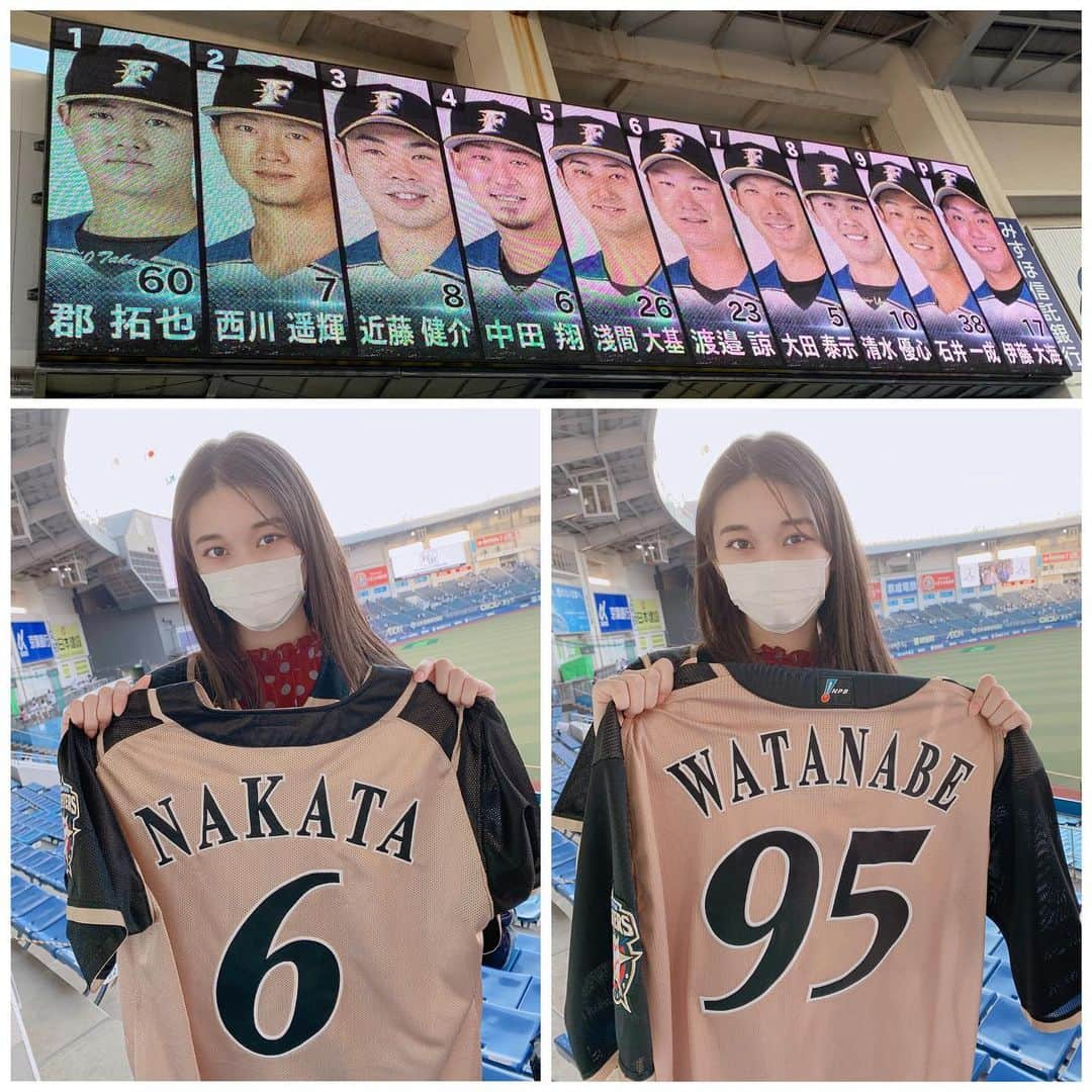 牧野真莉愛さんのインスタグラム写真 - (牧野真莉愛Instagram)「♡ ♡ ⚾️2021パ・リーグ公式戦⚾️ 千葉ロッテマリーンズVS.北海道日本ハムファイターズ 2021.4.21(水)🐟ZOZOマリンスタジアム 🐻🐻🐿🦊 うちの試合行きました💖応援❣️❣️❣️ LOVE💜龍一 LOVE❤️中田 ♡ ♡  #北海道日本ハムファイターズ #lovefighters ❤ @fighters_official @frep_the_fox  #モーニング娘21 #morningmusume21 #牧野真莉愛」4月21日 22時40分 - maria_makino.official