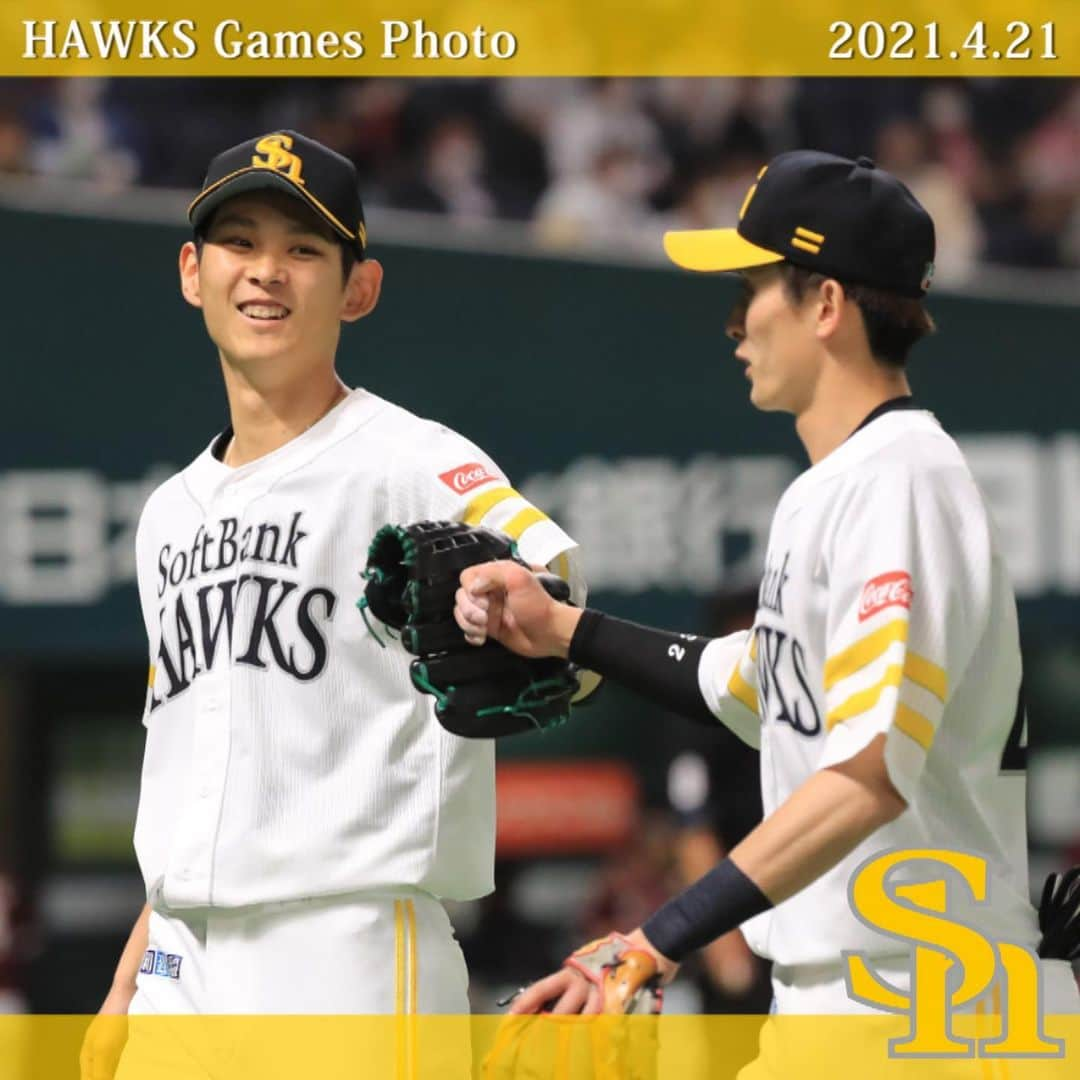 福岡ソフトバンクホークスさんのインスタグラム写真 - (福岡ソフトバンクホークスInstagram)「#hawksgamesphoto #2021年4月21日 #vs東北楽天ゴールデンイーグルス #福岡paypayドーム #softbankhawks #ホークス #鷹く！」4月22日 11時31分 - softbankhawks_official