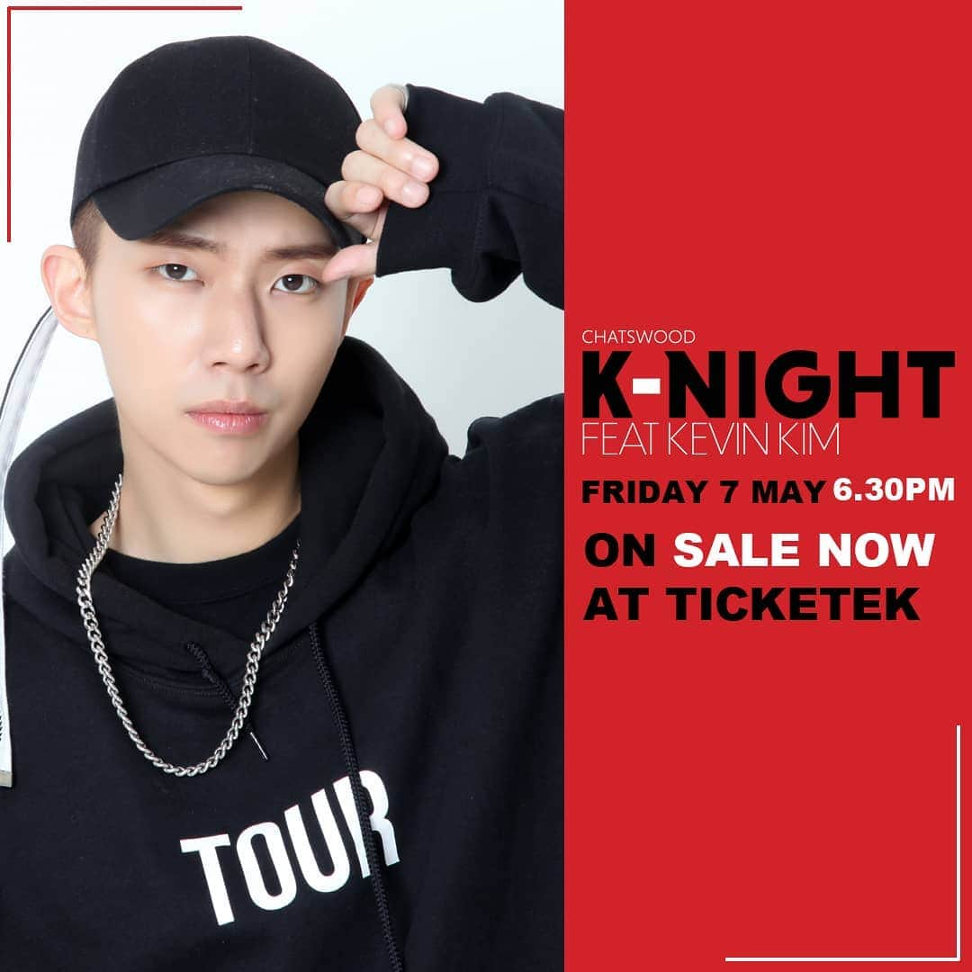 ケビン のインスタグラム：「K-NIGHT IS HAPPENING ON THE 7TH OF MAY! HOPE TO SEE YOU AT CHATSWOOD THE CONCOURSE THEATRE!🤗」