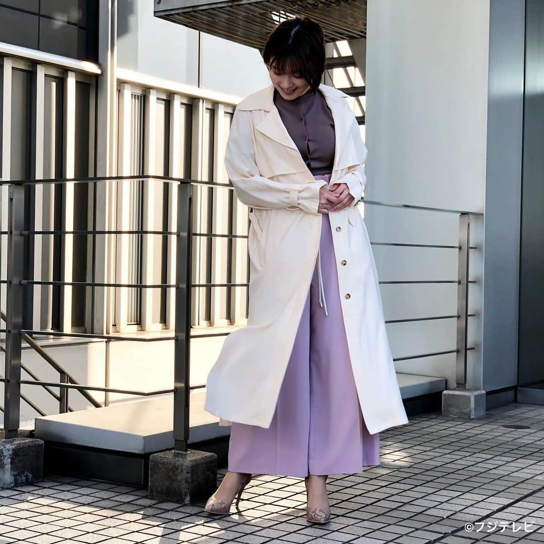 フジテレビ「めざましテレビ」さんのインスタグラム写真 - (フジテレビ「めざましテレビ」Instagram)「4月22日（木）  ファッション雑誌CanCamとコラボした お天気コーナー「きょう何着て行く？」 阿部華也子の毎日のコーデを紹介♪  【きょうのコーデ】 コート→#ROYALPARTY １万２１００円 カーディガン→#SNIDEL ７９２０円 ベルト付きパンツ→#MERCURYDUO １万３２００円 靴→#ダイアナ １万８７００円 ピアス→#Heartdance １７６０円  【コーデのポイント】 ニット×ワイドパンツの定番スタイルに ベルトでアクセントをプラス🙆🏻‍♀️❗️ 今っぽいコードベルトなら簡単におしゃれ感がGETできてマンネリ防止にお役立ち🌈 さらにベルトとコートの色をリンクさせると 統一感が生まれてコーデの完成度がUPします✨  #めざましテレビ #きょう何着て行く？ #阿部華也子 #今日のコーデ#コーデ#CanCam #今日のファッション#ootd #きょう何着て行く？は月〜金朝6時22分ごろ放送📺 #スタイリストたなべさおり」4月22日 19時00分 - mezamashi.tv