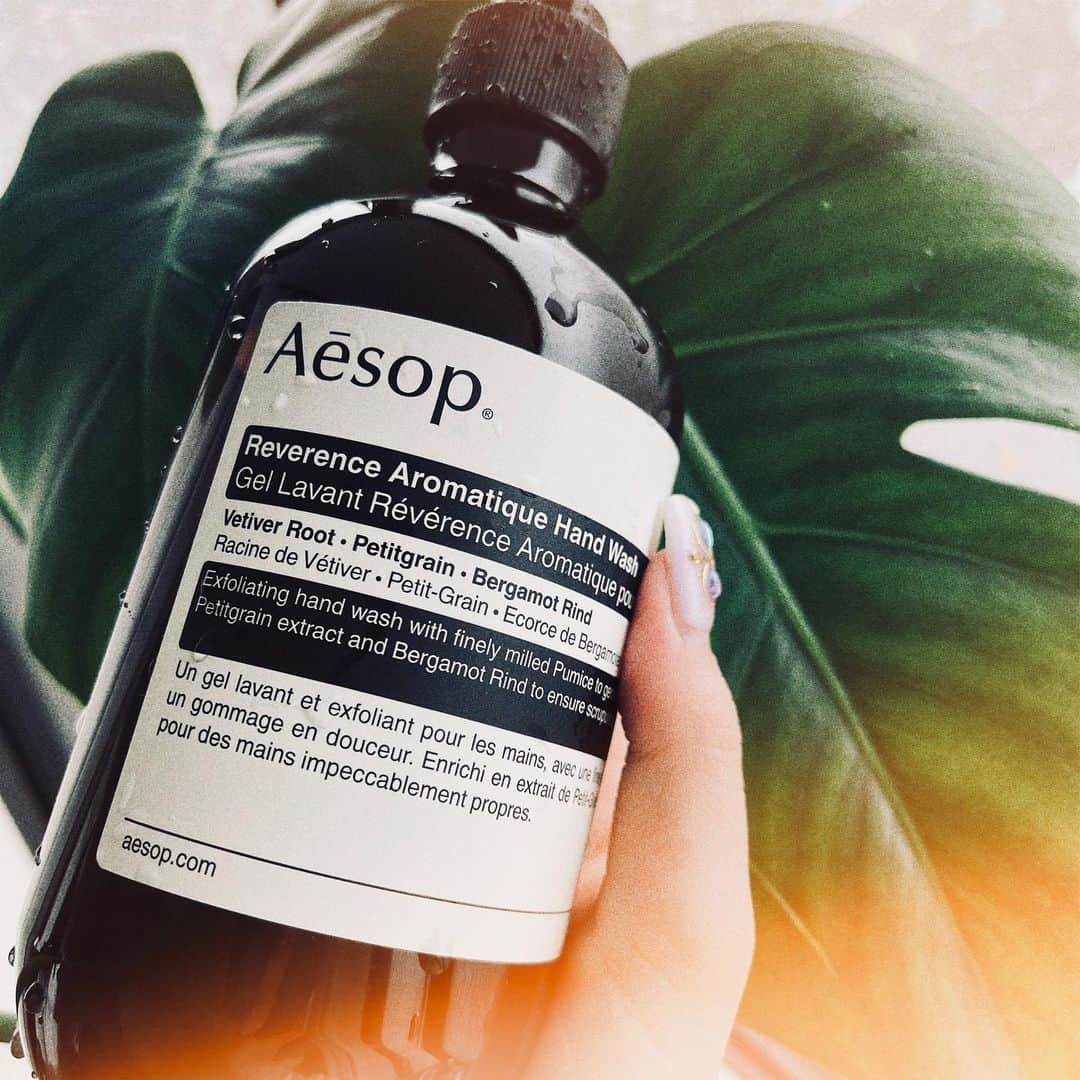 みきでりさんのインスタグラム写真 - (みきでりInstagram)「@aesopskincare デビュー🌿🙌🧼✨ 彼のハンドクリームがそろそろ無くなりそうなことに気がついてしまったから、彼がずっと興味を持ってたイソップを購入🎁 彼にはハンドクリームとアロマオイル(部屋の加湿器用)を買って、自分のお家用にスクラブ入りのハンドソープを♡⃜ 手がふわふわするだけでなく、その後のケアのスクラブ浸透が良くなるらしい！！めっちゃお気に入り👍✨  お買い物に付き添ってくれたえりなちゃんありがと🐶💞  　　　　  #aesop #aēsop #handsoap #aesopskincare #イソップ #ハンドケア #美容 #ハンドソープ #プレゼント #ギフト #良い香り #スキンケア」3月30日 16時16分 - mikidelicious