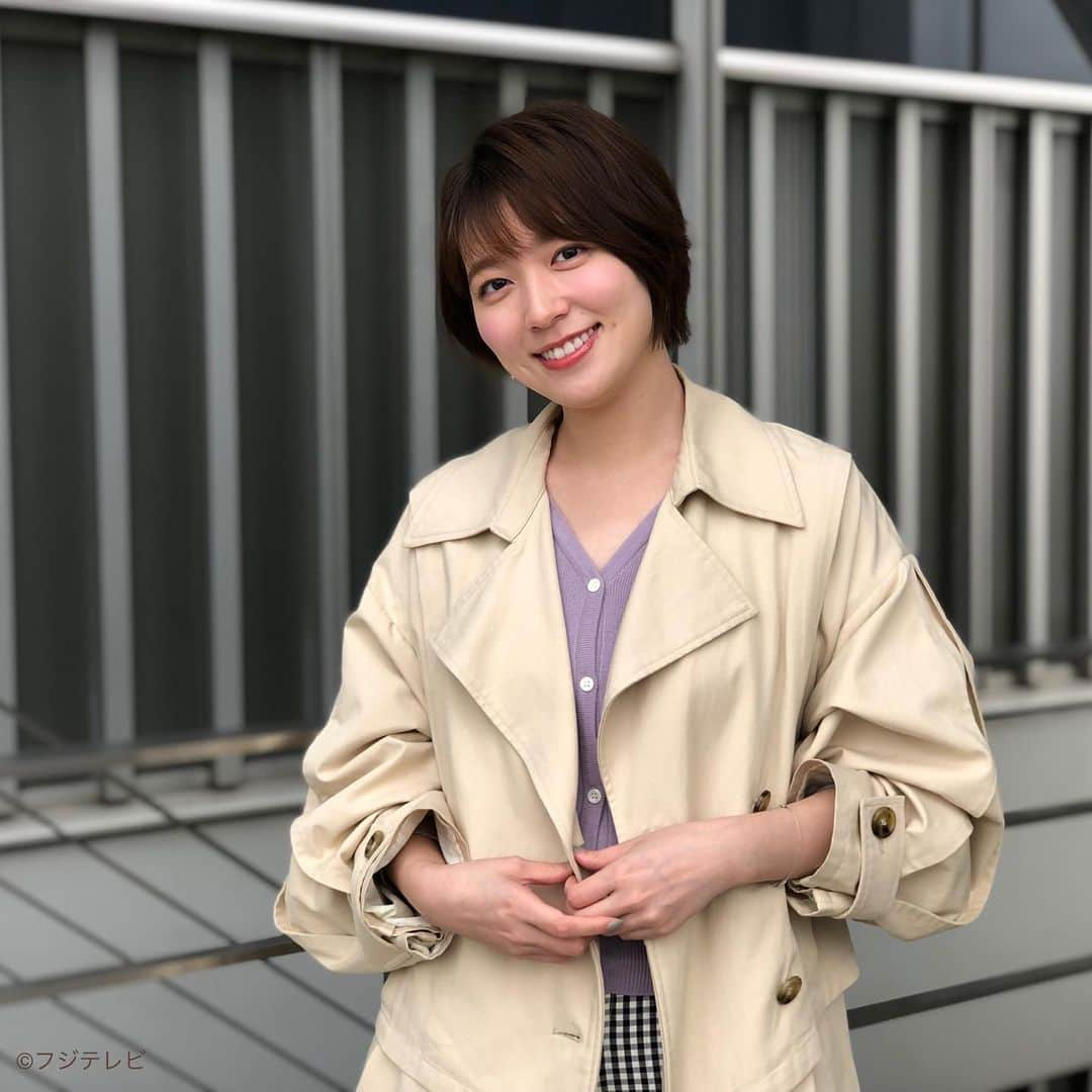 フジテレビ「めざましテレビ」さんのインスタグラム写真 - (フジテレビ「めざましテレビ」Instagram)「3月30日（火）  ファッション雑誌CanCamとコラボした お天気コーナー「きょう何着て行く？」 阿部華也子の毎日のコーデを紹介♪  【きょうのコーデ】 コート→#MURUA 1万4190円 カーディガン→#poolstudioalivier 6490円 パンツ→#mite 5500円 靴→#ダイアナ 1万5950円 イヤリング→#アビステ 1万6200円  【コーデのポイント】 ギンガムチェックパンツでフレンチシックに 細かめの柄なら存在感がありつつも 大人っぽい印象が叶います🧥✨ ラベンダーのコンパクトニットを合わせて 甘さをプラスすると上品なオフィススタイルの出来上がり👩‍💻🍬  #めざましテレビ #きょう何着て行く？ #阿部華也子 #今日のコーデ#コーデ#CanCam #今日のファッション#ootd #きょう何着て行く？は月〜金朝6時22分ごろ放送📺 #スタイリストたなべさおり」3月30日 18時23分 - mezamashi.tv