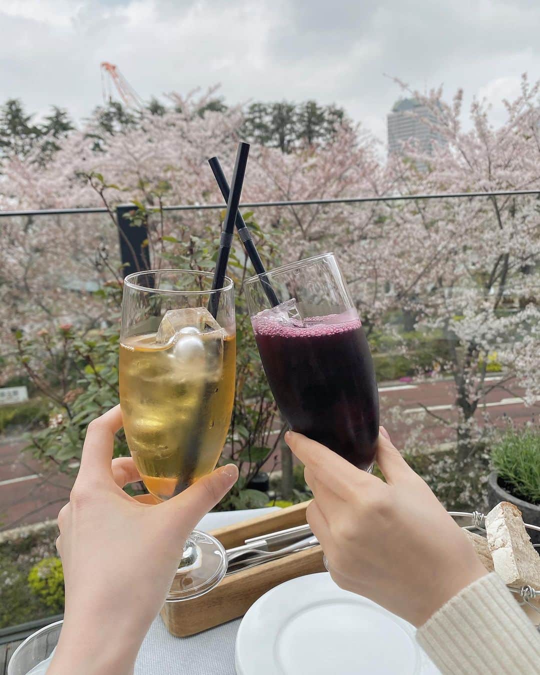 植木南央さんのインスタグラム写真 - (植木南央Instagram)「素敵ランチ☺️桜きれい〜🌸」3月30日 19時28分 - _uekinao