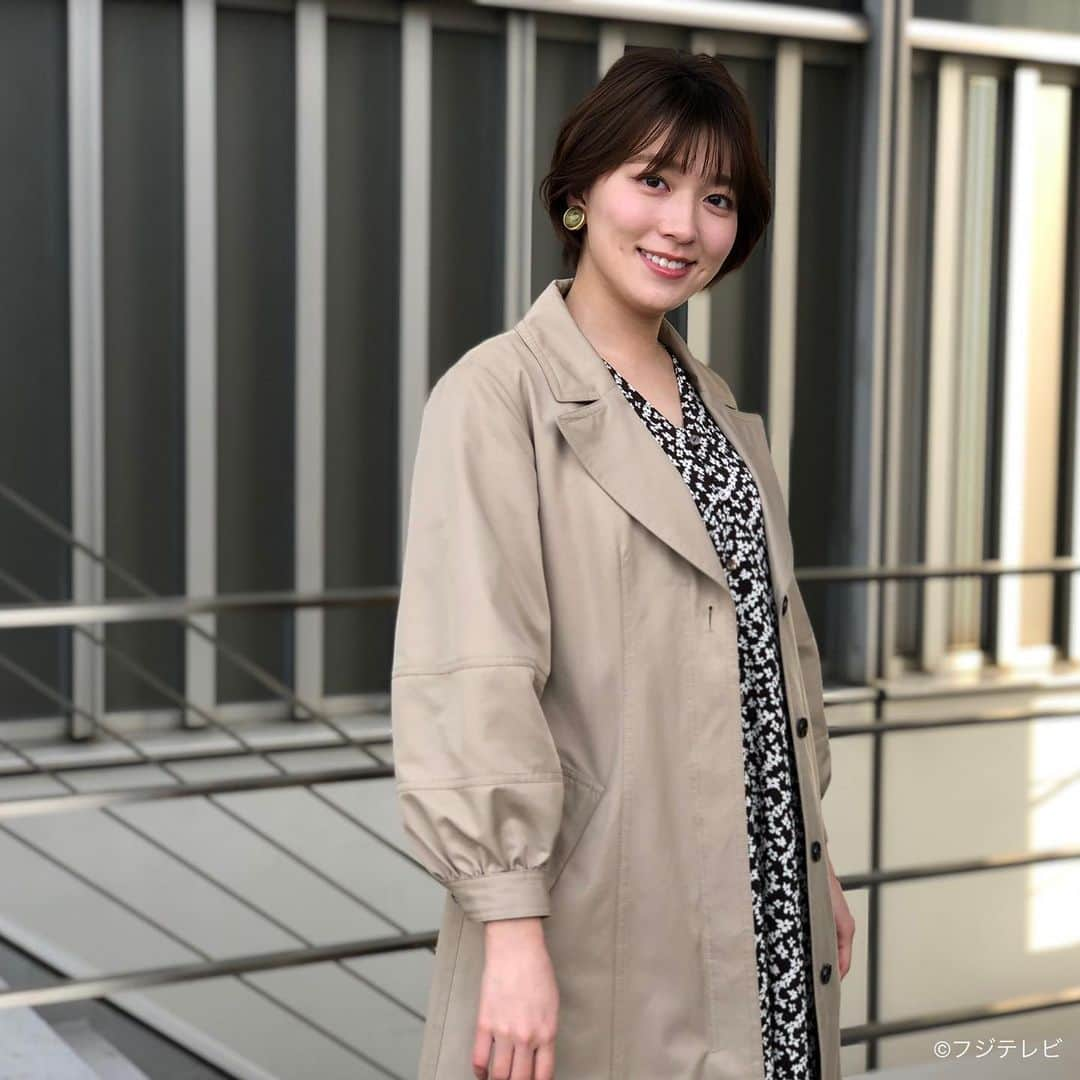 フジテレビ「めざましテレビ」さんのインスタグラム写真 - (フジテレビ「めざましテレビ」Instagram)「3月31日（水）  ファッション雑誌CanCamとコラボした お天気コーナー「きょう何着て行く？」 阿部華也子の毎日のコーデを紹介♪  【きょうのコーデ】 コート→#Swingle 1万9800円 ワンピース→#SNIDEL 1万3970円 靴→#神戸レタス 3080円 イヤリング→#アビステ 6480円  【コーデのポイント】 ガーリーな花柄ミニワンピでかわいく💐 袖にボリュームのあるトレンチコートも手伝って フェミニンムードたっぷり🧥💕 全体をブラウン～ベージュ系の落ち着いた色味でまとめて あくまで大人っぽく着こなすのが気分です💁🏻‍♀️  #めざましテレビ #きょう何着て行く？ #阿部華也子 #今日のコーデ#コーデ#CanCam #今日のファッション#ootd #きょう何着て行く？は月〜金朝6時22分ごろ放送📺 #スタイリストたなべさおり」3月31日 17時12分 - mezamashi.tv