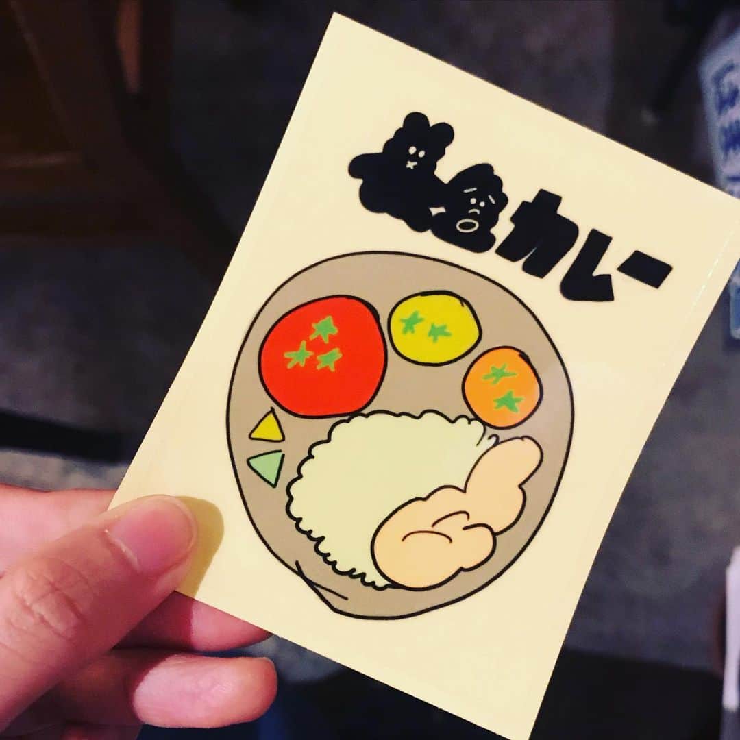 たなかみさきさんのインスタグラム写真 - (たなかみさきInstagram)「熊本にある養生カレーのステッカー 作りました。見つけたら愛でてあげてください〜」3月31日 11時08分 - misakinodon