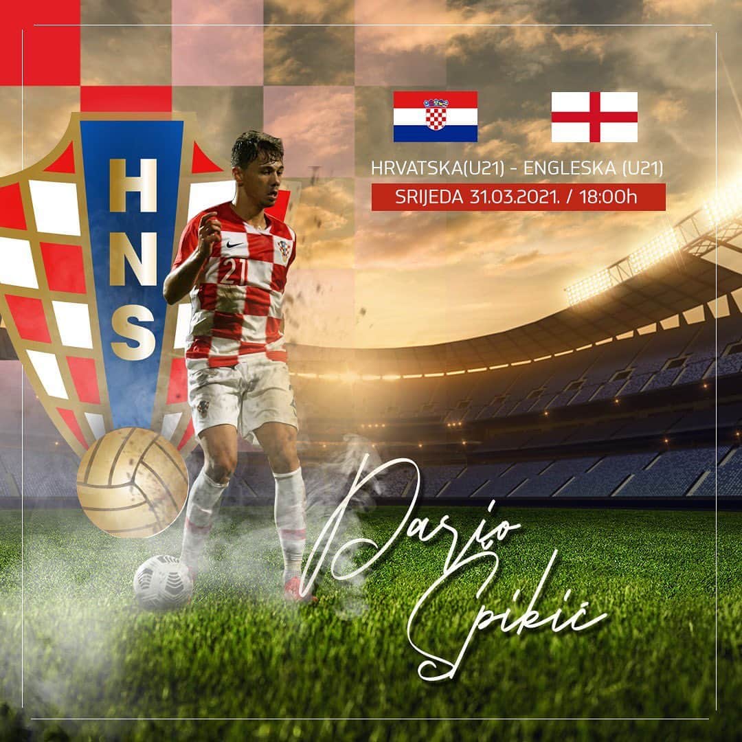 ダリオ・クレシッチのインスタグラム：「Talent i požrtvovnost za povijest! 🇭🇷⚽  Tražimo prolaz protiv Engleske! Ova generacija to može!  Sretno danas @dariospikic i 🇭🇷 nogometna reprezentacija!  @hns_cff #hrvatska #croatia  #europe @england #slovenia #europienchampionship21 @euro_u21 Championship #feelslovenia」