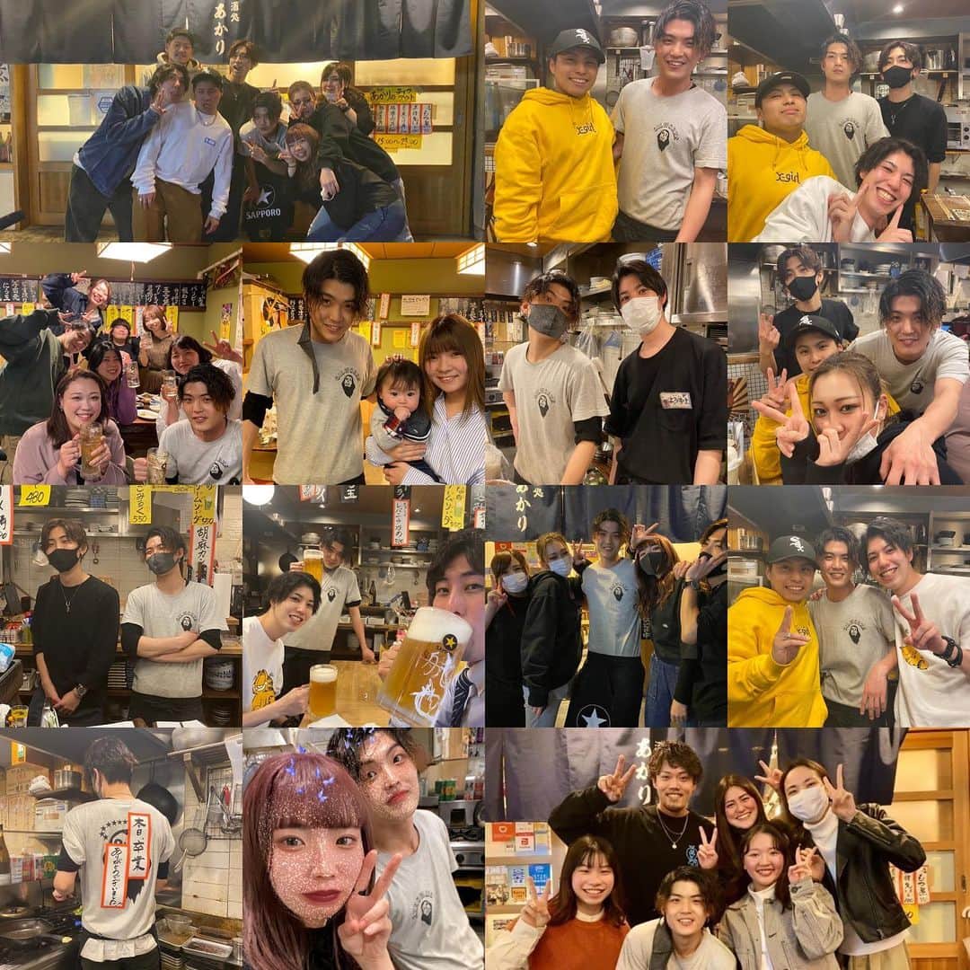 塩顔チワワのインスタグラム：「関わってくださった全ての方々、本当にお世話になりました🐶 . ただただ、最高な日々でした。 . ワタクシ、新天地でもゴリゴリ攻めます👊 #酒処あかり」