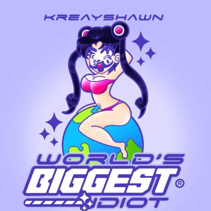クレイショーンのインスタグラム：「“WORLDS BIGGEST IDIOT” DROPS AT MIDNIGHT WHERE EVER! TY TO @YUNGSKRRT @RECORDINGBLANK @MURDERCLUBB @THECHRISTINAP AND @WUPR3ME DROP BY AND SHOW SOME LOVE AND LMK UR FAV TRACK 🦴🌭🧠🤪」