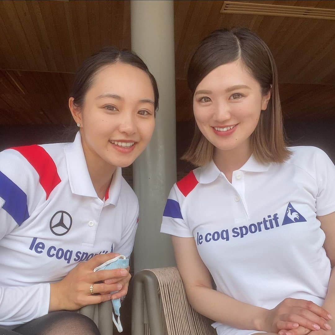 三浦桃香さんのインスタグラム写真 - (三浦桃香Instagram)「大好きな @azugolf  と初めてゴルフしたよ😊 @lecoqgolf_jp で合わせておそろコーデした🥰🥰　 今年のルコックのウェアシンプルでカッコ可愛くてツボ😘  #ゴルフ #ゴルフウェア  #可愛い」4月1日 22時45分 - momokamiura_official