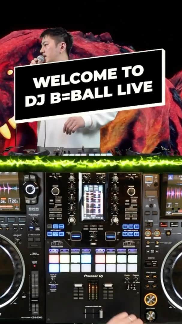 DJ B=BALLのインスタグラム：「LIVE STREAM on LINE LIVE. Link In Bio☝️  アーカイブ投稿をずっとしていませんでした。少し頻度は減りましたが今も変わらずにライブ配信を続けています！おうち時間のお供に是非見に来て下さいねー 🔎DJ B=BALL LIVE」