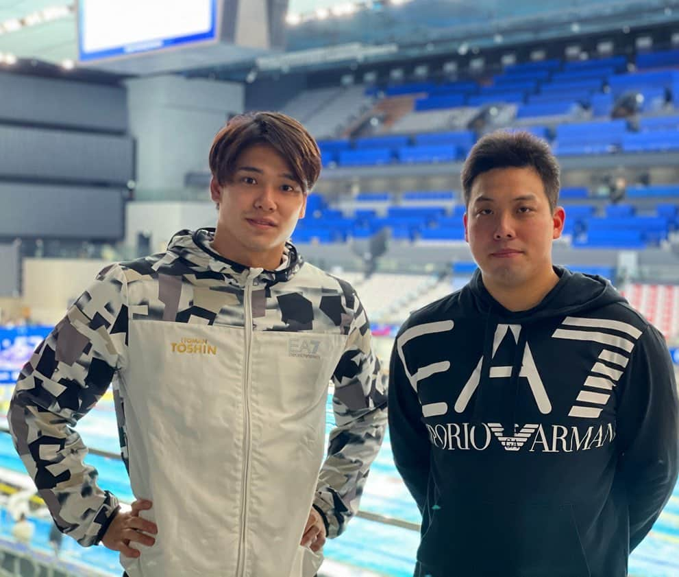 中村克のインスタグラム：「明日、4/3〜10日まで日本選手権🎌(五輪選考会)  僕の出番は  4/6 100m自由形　予選・準決勝 4/7 100m自由形　決勝 4/9  50m自由形　予選・準決勝 4/10  50m自由形　決勝  応援よろしくお願いします🔥  #itomantoshin #takagi #ea7 #emporioarmani」