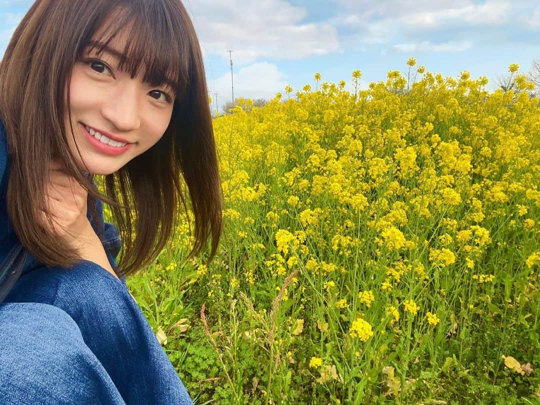 北川彩さんのインスタグラム写真 - (北川彩Instagram)「. 2枚目は桜と菜の花のコラボー🌸💛  #桜 #菜の花 #さくら #なのはな #sakura #nanohana」4月3日 20時31分 - aya_kitagawa_