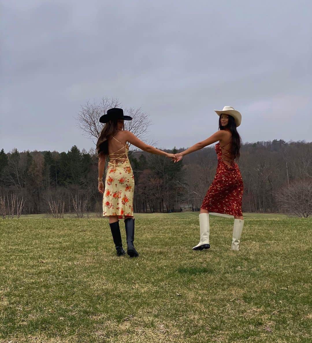 We Wore Whatのインスタグラム：「DB cowgirls with cowled backs • launching Thursday! @daniellebernstein」