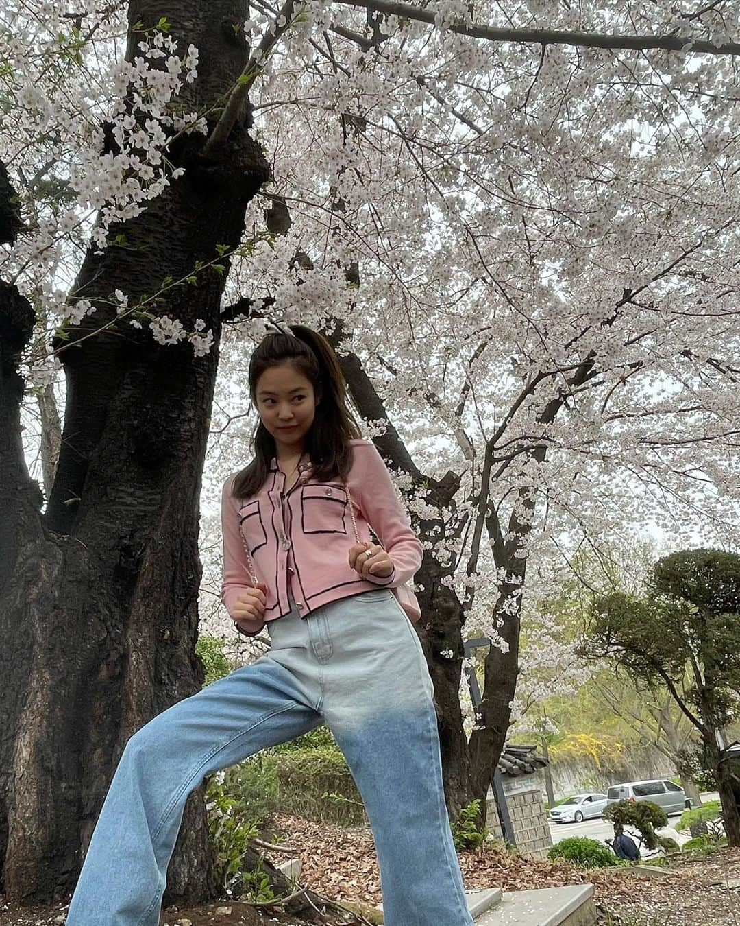 ジェニーさんのインスタグラム写真 - (ジェニーInstagram)「Pink popcorn everywhere 🌸🤍」4月4日 15時28分 - jennierubyjane