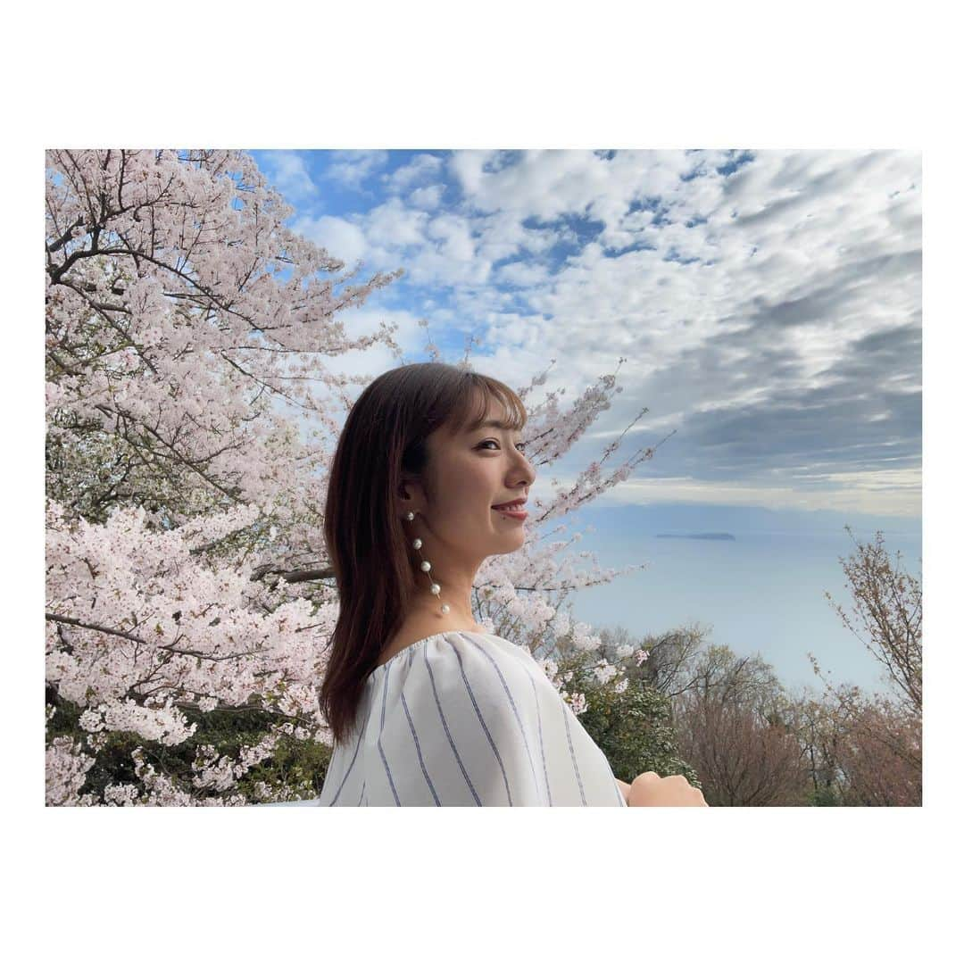 白戸ゆめのさんのインスタグラム写真 - (白戸ゆめのInstagram)「🌸 . 紫雲出山の桜！ 満開のうちに見に行けて良かった☺️ . 瀬戸内海と青い空と桜の コントラストがとても綺麗でした☁️✨ . #香川 #三豊 #紫雲出山  #紫雲出山の桜 #花見 #ノンフィルター #絶景 #日本の絶景 #桜の名所 #観光 #四国 #荘内半島 #カメラ女子」4月4日 22時50分 - yumeno.s_