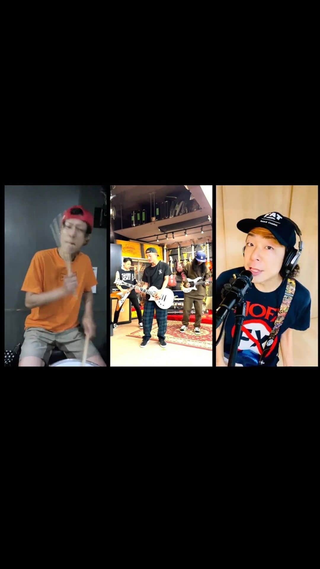 TOTALFATのインスタグラム：「2021.04.06 TOTALFAT 21st Aniversary!!!!!  NOFX「Linewleum」cover feat. YASUSHI, Kuboty  #totalfat  #21stanniversary  #nofx  #linewleum  #homesession  #音楽を止めないTF  #21歳 #誕生日プレゼント  #待ち合わせはライブハウスで  @jose.totalfat  @totalfat.shun  @buntatf」