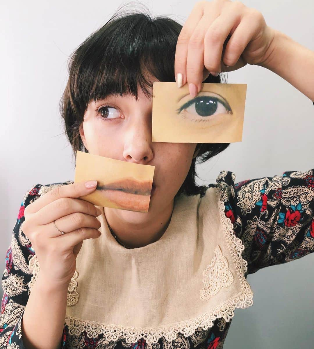 モーガン茉愛羅さんのインスタグラム写真 - (モーガン茉愛羅Instagram)「👁‍🗨  プリントアウトされた私の目と唇👁💋」4月6日 12時50分 - malaciel