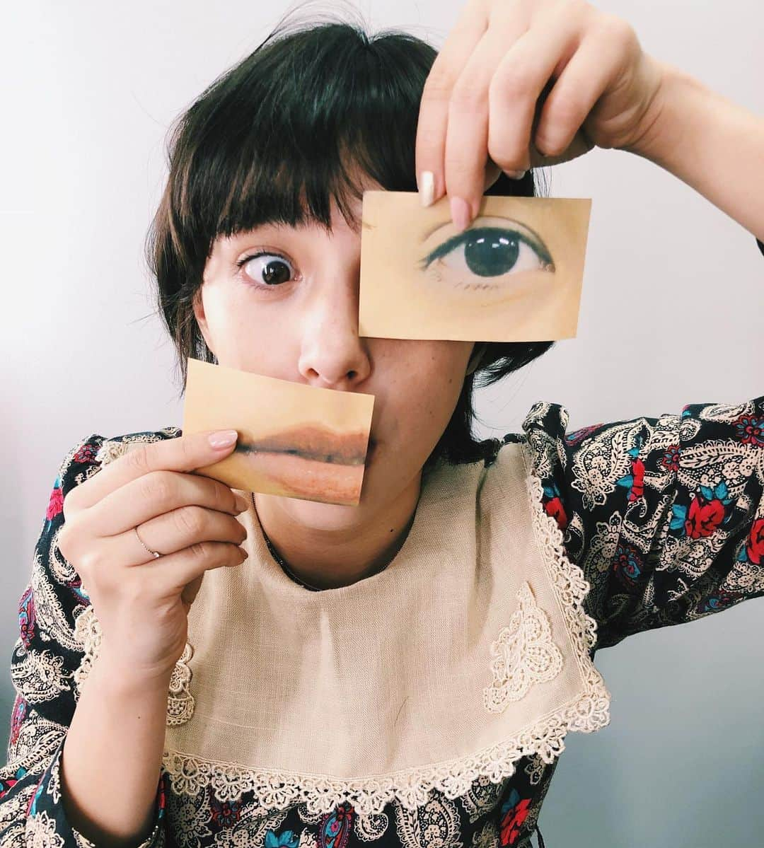 モーガン茉愛羅さんのインスタグラム写真 - (モーガン茉愛羅Instagram)「👁‍🗨  プリントアウトされた私の目と唇👁💋」4月6日 12時50分 - malaciel