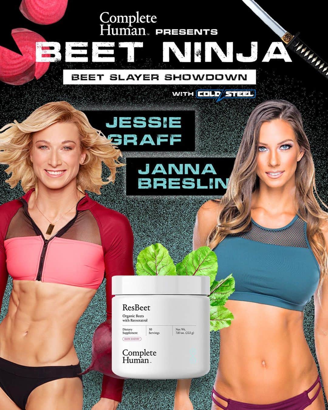 Janna Breslinさんのインスタグラム写真 - (Janna BreslinInstagram)「What have I gotten myself into now? 😏 When @jessiegraffpwr, American Ninja Warrior & Amazonian from Wonder Woman challenges you to a beet slicing competition using a sword, you have two choices. Run away, or stand and slice. While there are easier ways to get your beets, (like ordering them through Complete Human 😛), I don’t think there is a more entertaining way to do it. Over the next couple weeks, I will be learning how to use my new @coldsteelknives blade and doing my best to get in the best slicing shape of life ⚔️ all in preparation for my epic head to head battle against Jessie where we see once and for all who is the ultimate Beet Ninja 🥷🏻 you definitely don’t want to miss this video 😅 For those of you not interested in flailing around a 5 lb sword to get your beet juice lol, use code “ninja” at @CompleteHuman for an extra 30% of your beets 🔥  #katana #swords #ninja #samurai #beets #katanasword #sword #ninjawarrior #beetsbearsbattlestargalactica #killbill」4月6日 6時28分 - jannabreslin