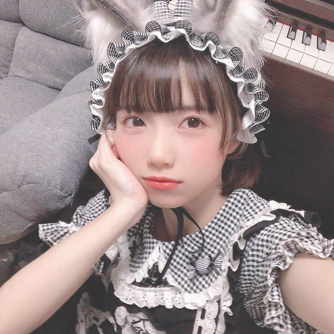 茶叶小果さんのインスタグラム写真 - (茶叶小果Instagram)「黑色内搭更配一些吗？    にゃん🐾 #lolitafashion」4月6日 22時38分 - chayexiaoguo