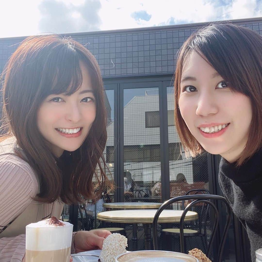 怜花さんのインスタグラム写真 - (怜花Instagram)「きえちゃんとテラス席でランチとカフェ☕️♡ おしゃれだしおいしいし感動..🥺💘 猫の雑貨屋さん閉まってたけど可愛すぎだった☺️  楽しかったー！🌼  #BsDreams #同期 #オリックス #チア」4月6日 21時22分 - reika_0419