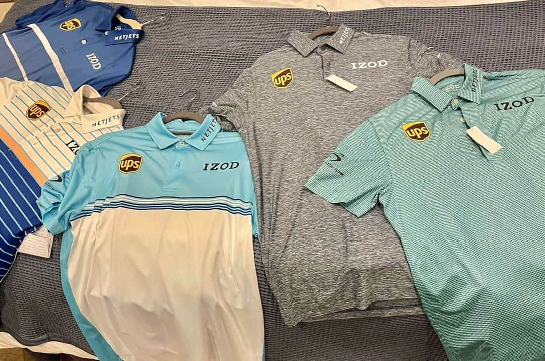 ルイ・ウーストハウゼンのインスタグラム：「New gear for @themasters week! Thank you @izod for making me look good.  #izod #mastersweek #mastersgear」