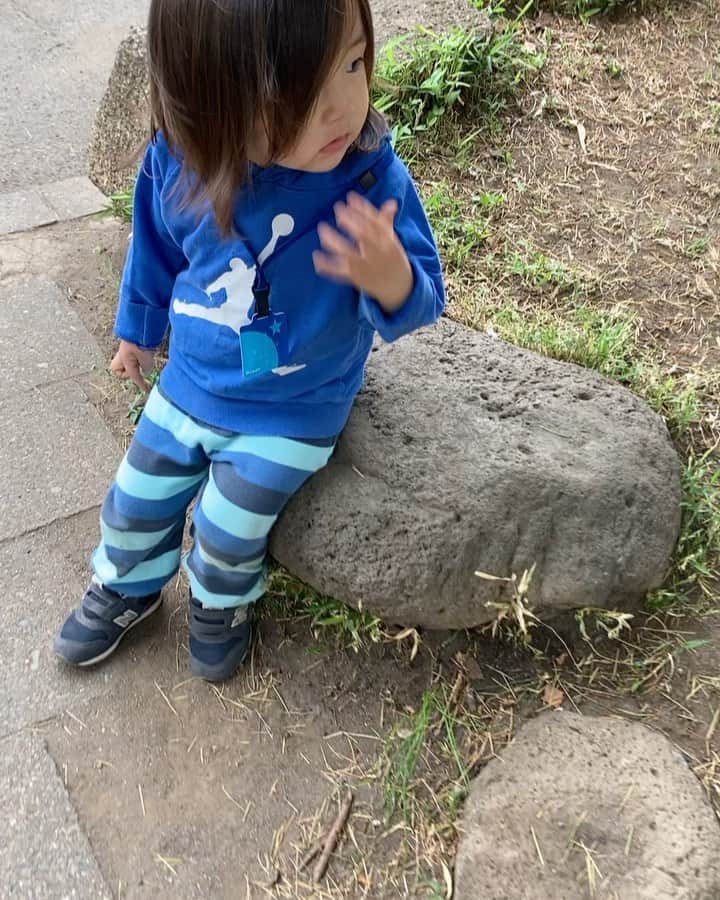 AIのインスタグラム：「My boiiiiii!!!!!lol 今日初登園！！！！でした！！がんばりました💙💙💙I missed u already....🥺」