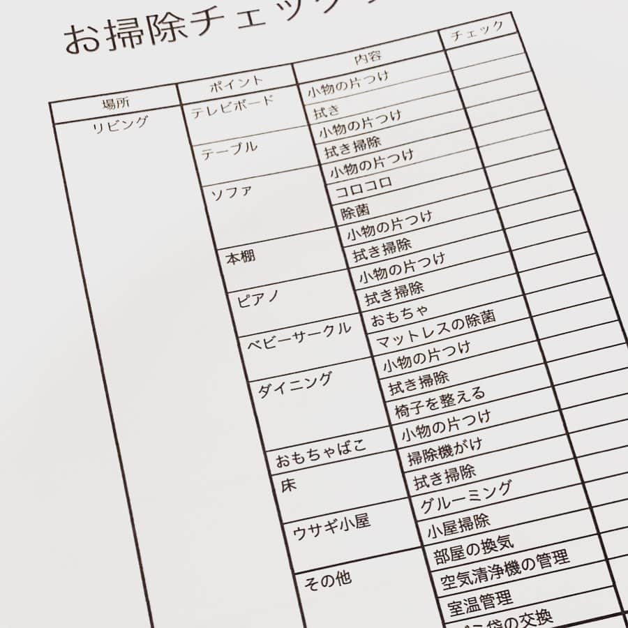 菊池梨沙のインスタグラム：「先日はギターの件でお騒がせして申し訳ありません…。 お察しの方もいらっしゃるかと思いますが、片付けが苦手で…普段はこんな感じでお掃除リストを作成しお掃除をしております😌 今後このような事のないように、片付けより頑張りたいと思います…」