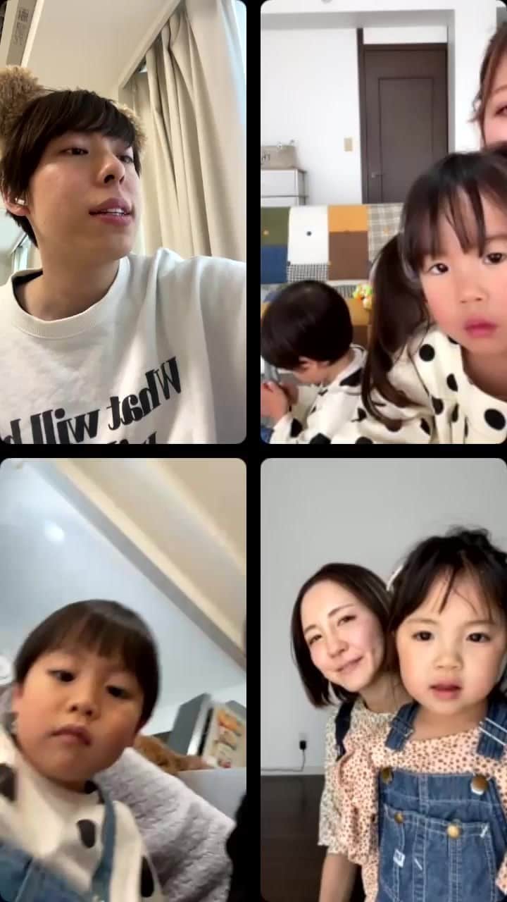 三上大進のインスタグラム：「音量注意の一時保育👼🏻 右上 @sakuchan.twins  左下 @tomokeimam  右下 @otosuzu」